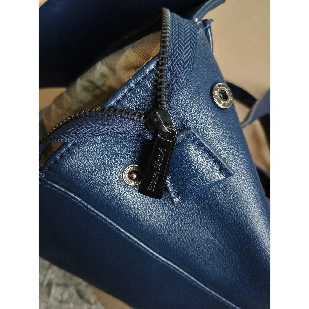Pixie Mood Mini Convertible Kim Backpack Vegan Leather - Blue Purse